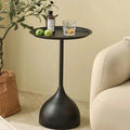 NordicLine Compact Round Metal Accent Side Table for Living Room