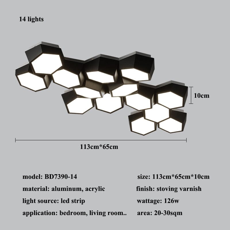 NovaLume Geometrische LED Plafondlamp Kwikvrij Licht