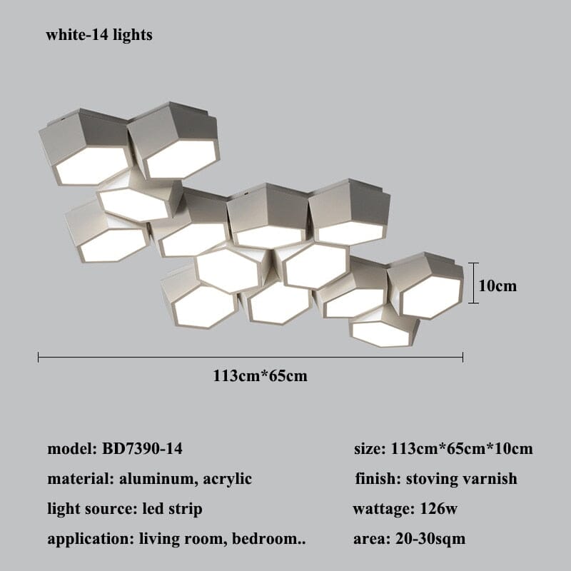 NovaLume Geometrische LED Plafondlamp Kwikvrij Licht