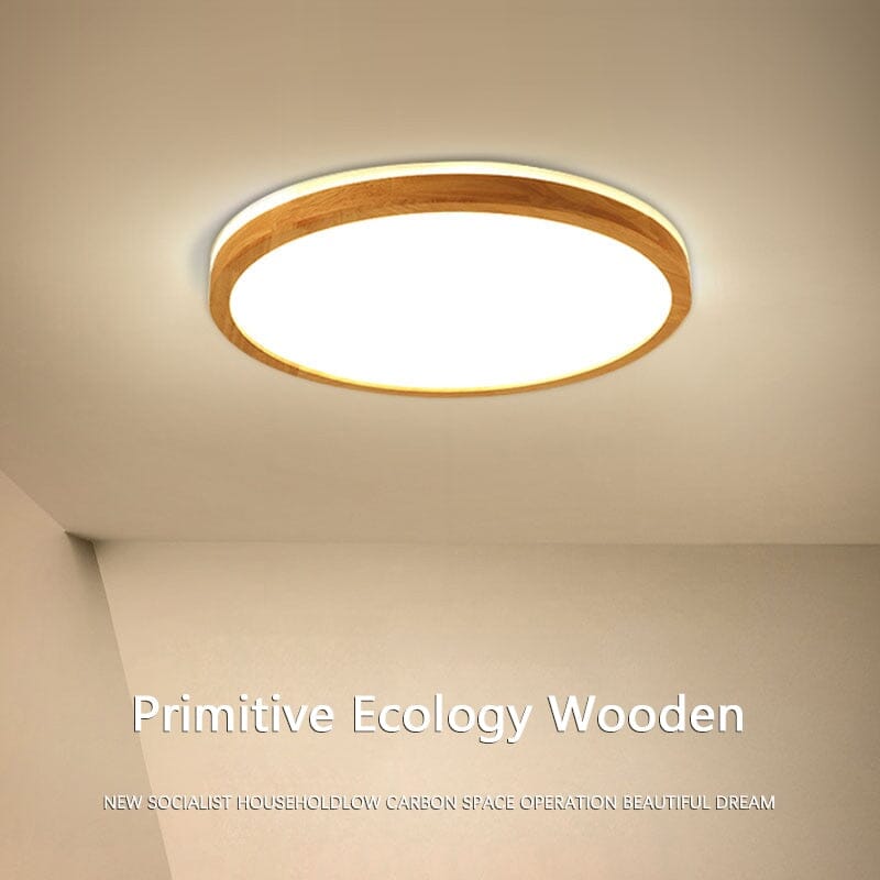 Candeeiro de Madeira LED Inteligente Willowcrest com Abajur de Acrílico e Comando à Distância