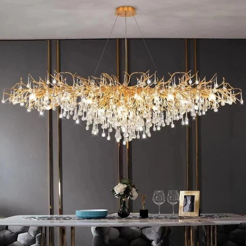 Aurora Crystal Chandelier With Customizable Lighting Elegance
