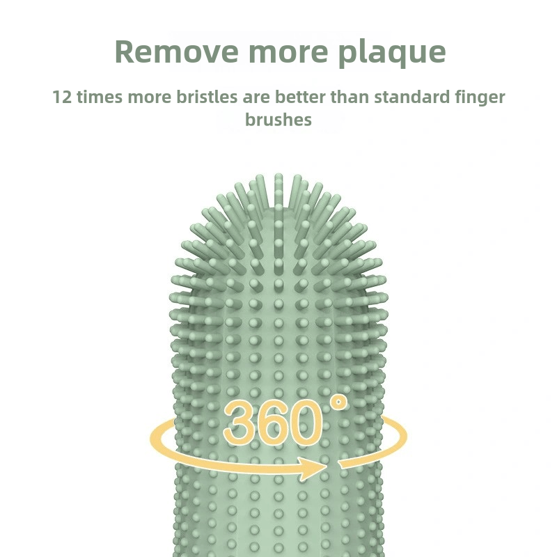PawBright 360 Degree Finger Toothbrush For Dogs And Cats Gentle Pet Oral Care