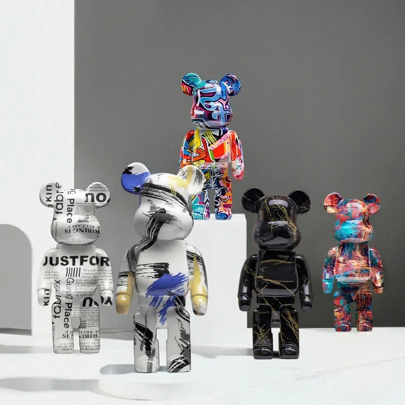 CityCub Bear Figurine In Street Art Style With Built-In Tray For Desk Or Shelf