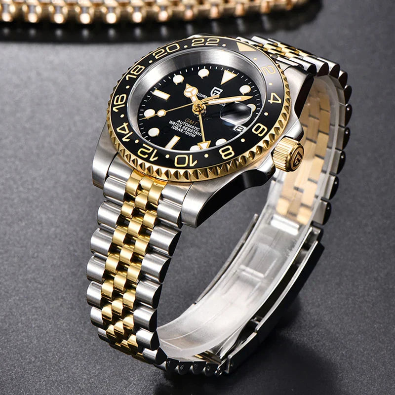 Aureon GMT Herrklocka Automatisk med 40 mm boett i rostfritt stål
