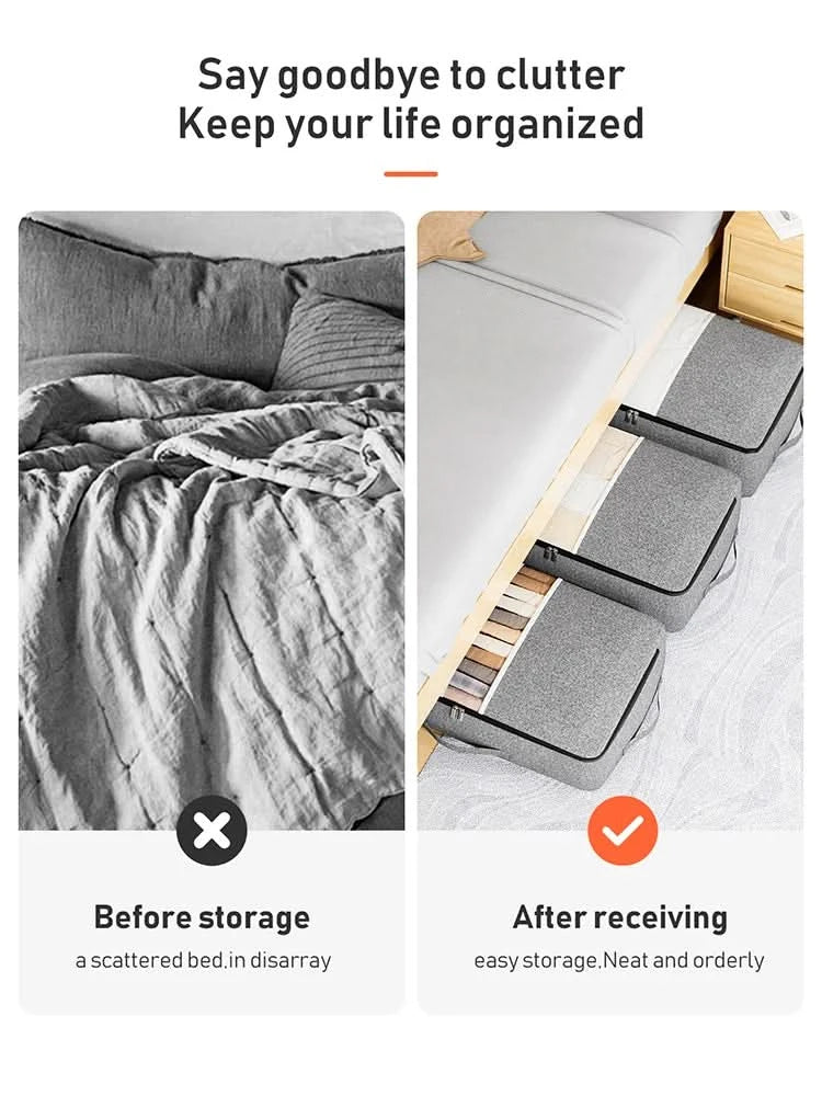 Large Capacity Zippered Storage Bag For Comforters With Viewing Window