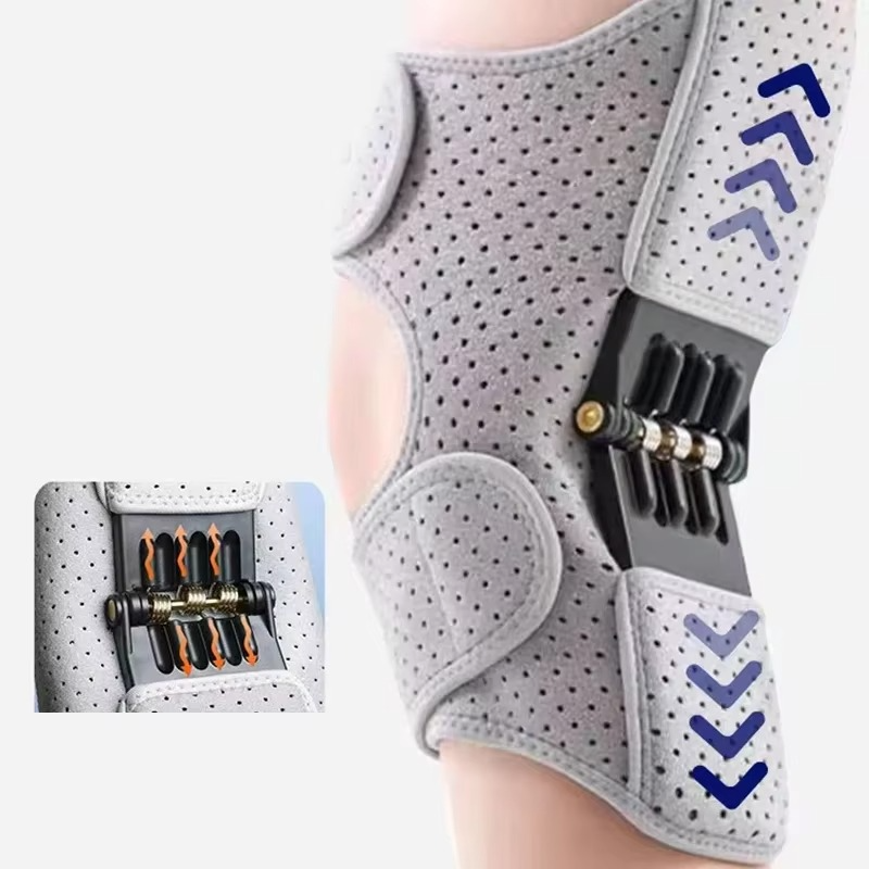 Knee Support Sleeve With Adjustable Fit And Power Rebound Springs