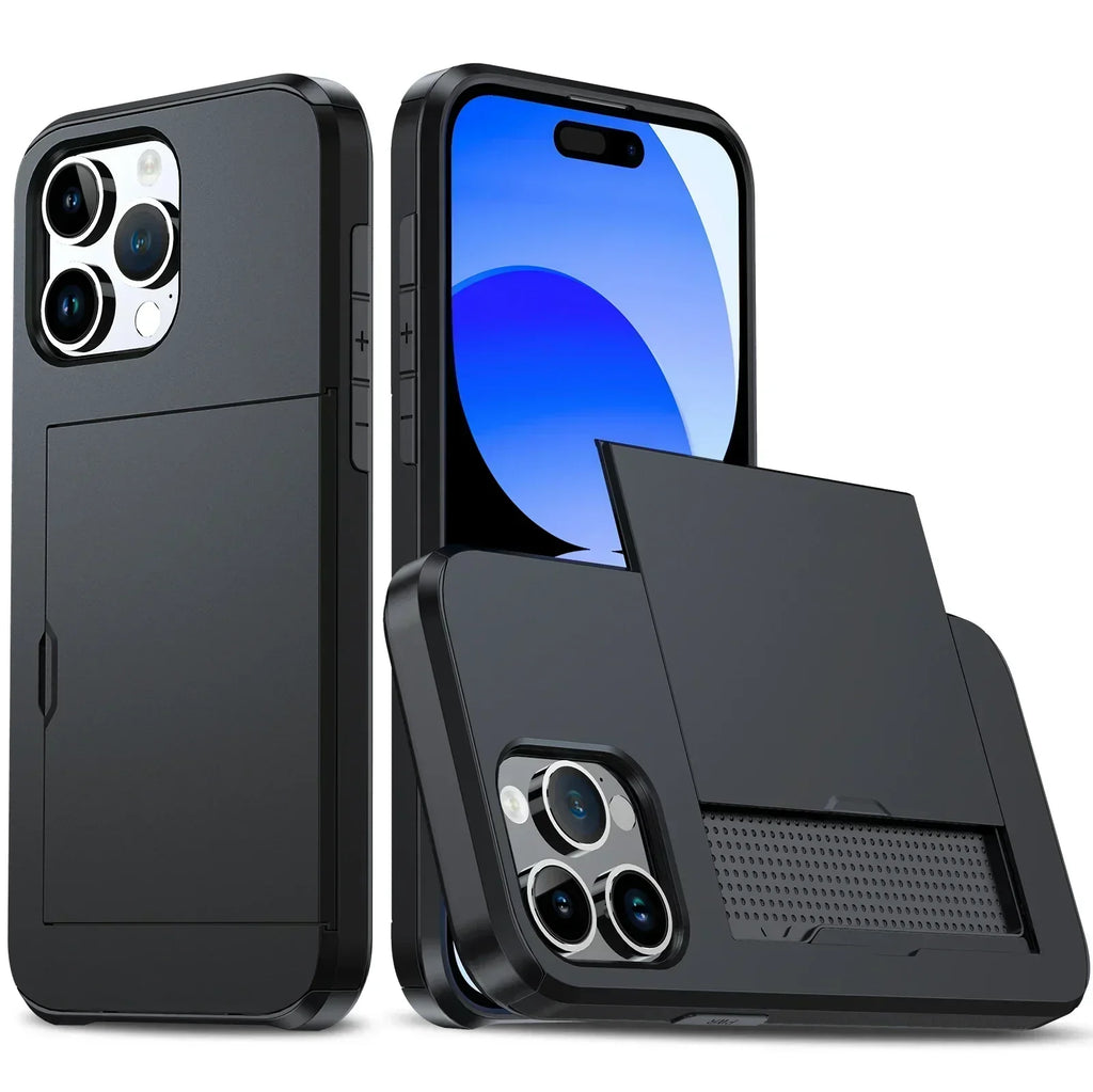 LuxShield Card Pocket Case For IPhone, Slim Profile, Card Slots, Protection And Style