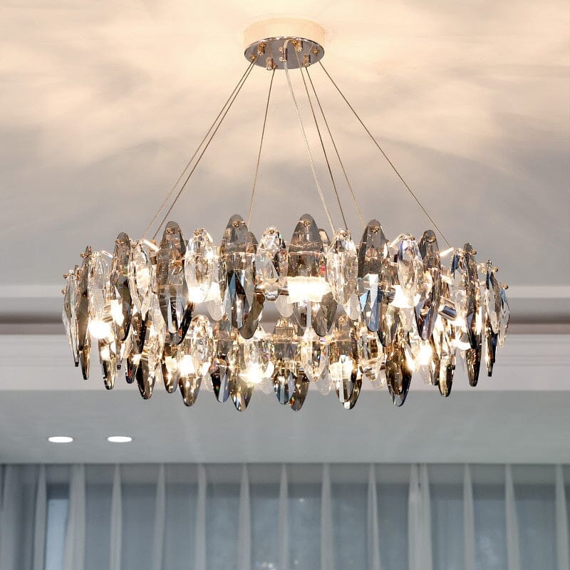 Lampadario a Foglia di Cristallo Nordico Aurelia dalla Collezione Lumen