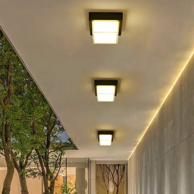 Plafoniera da Corridoio Nova Geode Impermeabile con LED