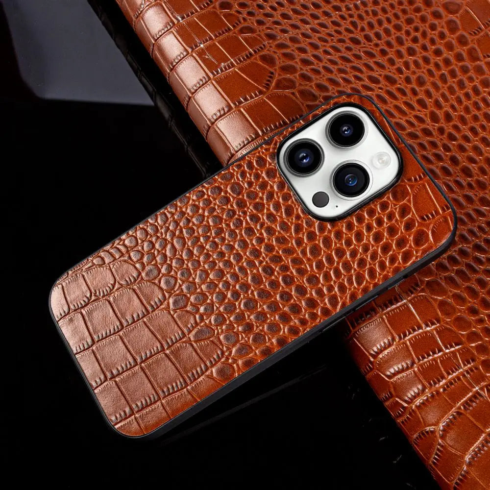 Cosmo iPhone Case In Genuine Leather With Lightweight Profile