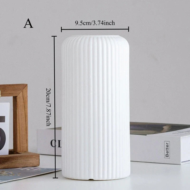 NovaBloom Donut Vase, Lightweight Plastic Flower Pot For Living Room Decor