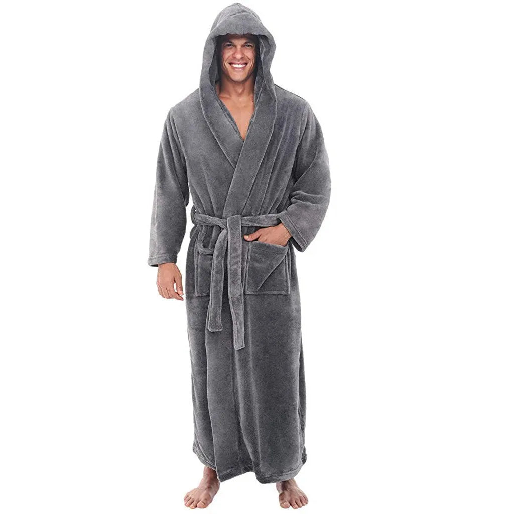 NestEase Hooded Bathrobe For Plush Home Comfort And Relaxation