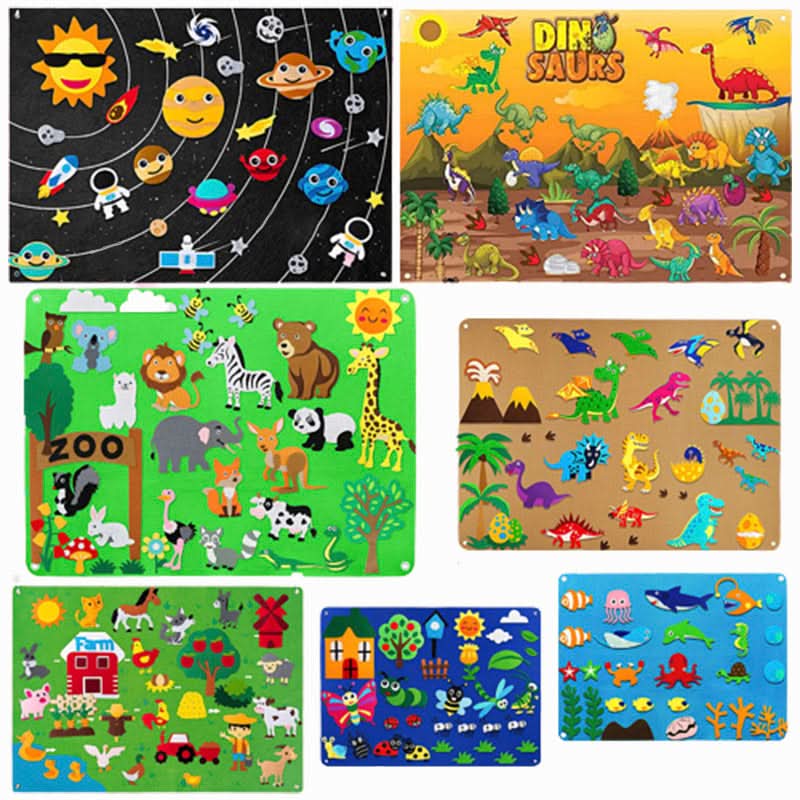 DreamFelt Playboard Juego Creativo de Fieltro para Niños para Despertar la Imaginación