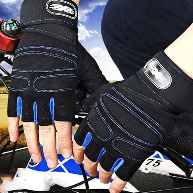 Shock-resistant training gloves with wrist support | For weight training, fitness & cycling