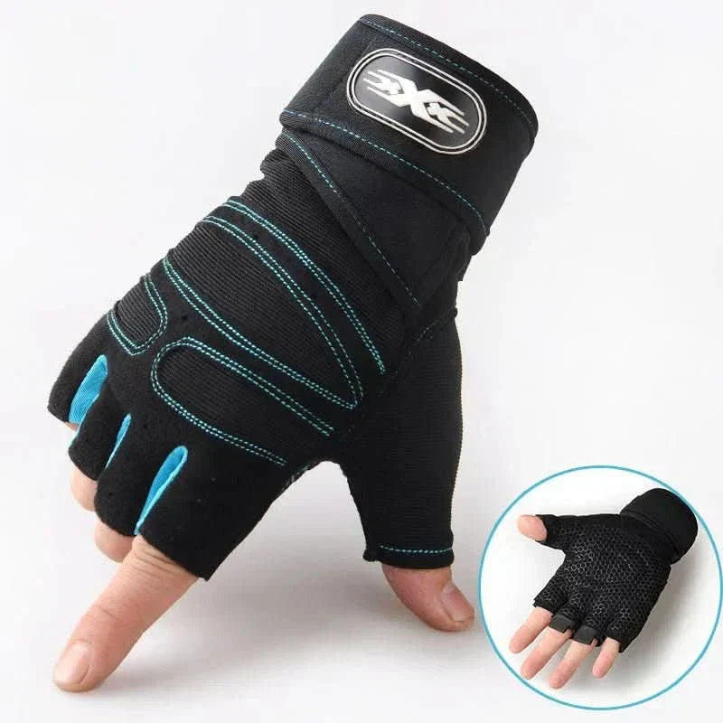 Shock-resistant training gloves with wrist support | For weight training, fitness & cycling