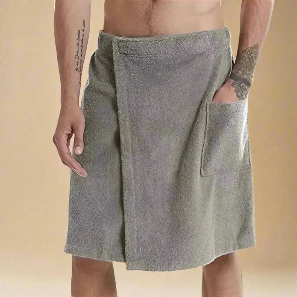 Toalla de baño portátil y suave para gimnasio y playa que se transforma en bata