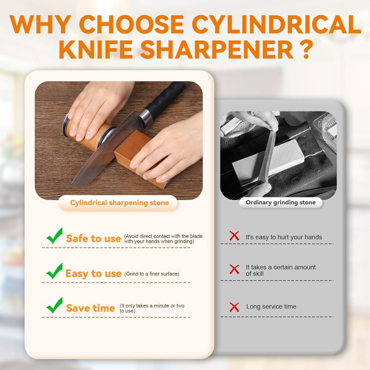 EdgeMaster Pro Diamond-Coated Roller Knife Sharpener For Everyday Kitchen Tasks