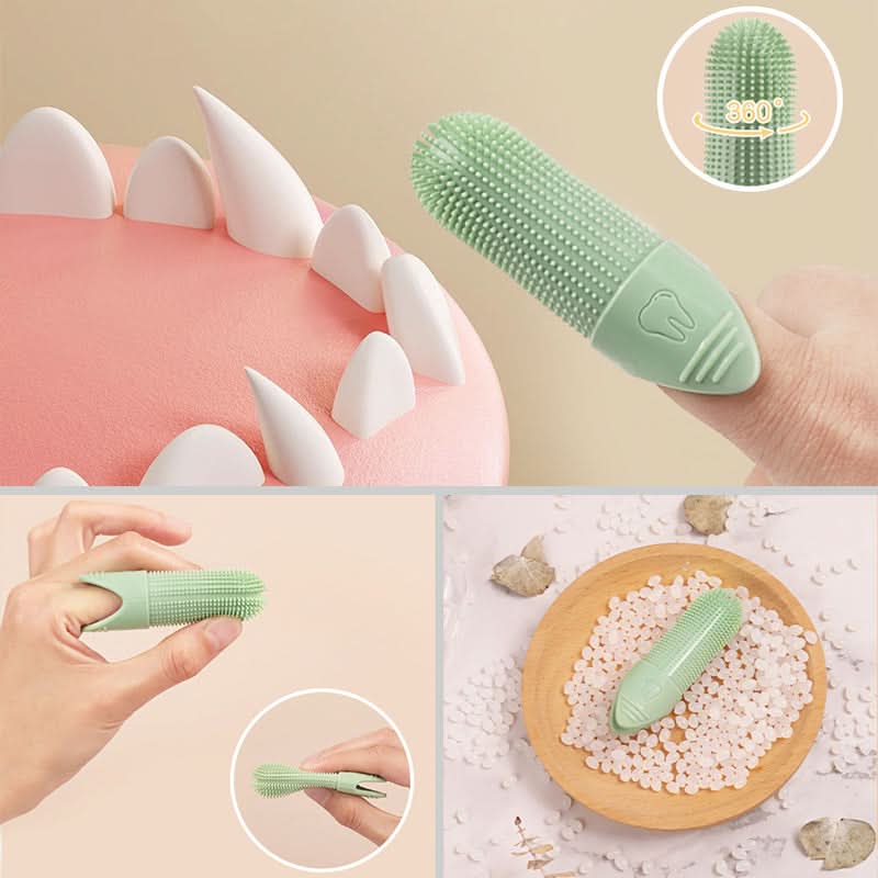 PawBright 360 Degree Finger Toothbrush For Dogs And Cats Gentle Pet Oral Care