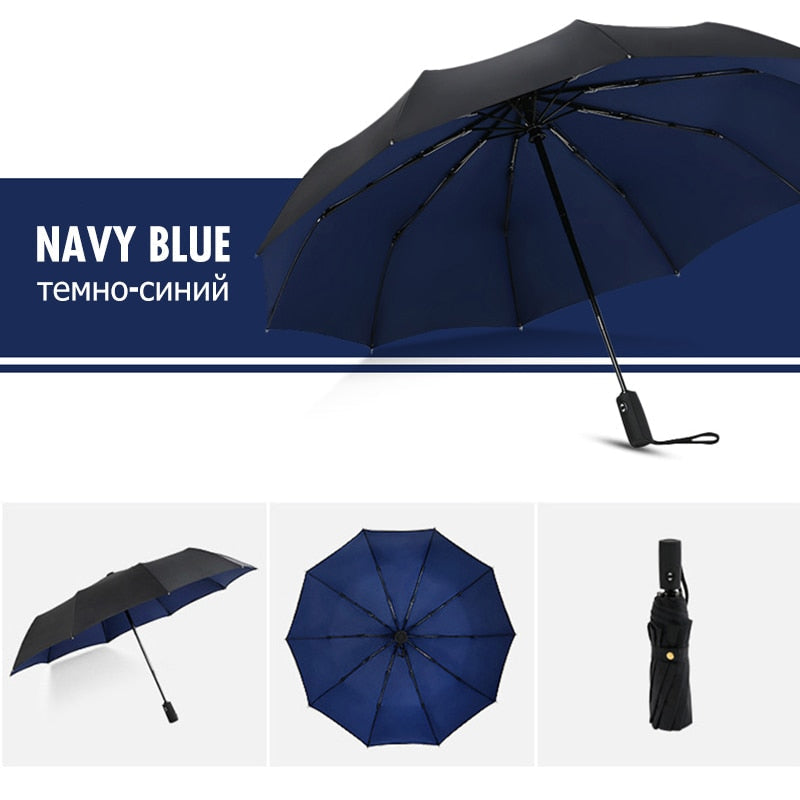 StormShield Windproof Automatic Umbrella With Reversed Closing Mechanism