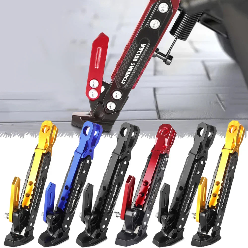 RiderPro Heavy Duty Metal Motorcycle Kickstand Bracket For Stable Side Parking Stand