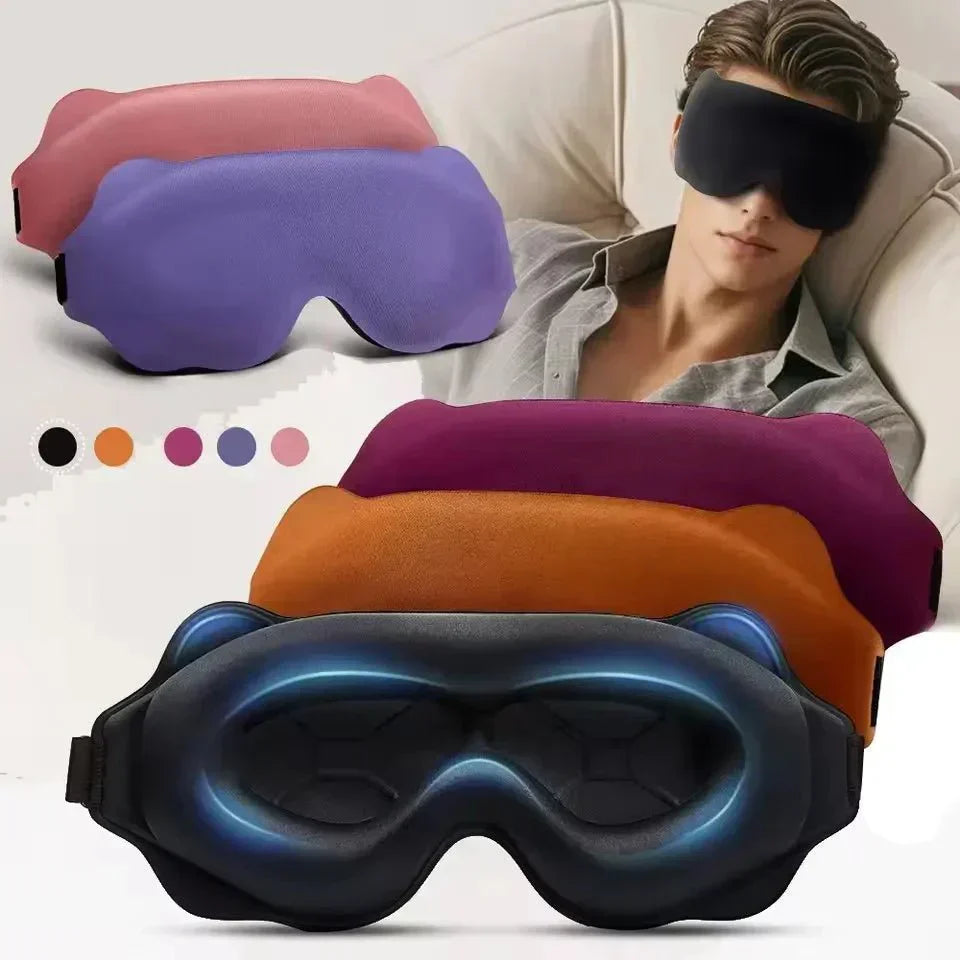 NoctiShade 6D lysblokkerende minneskum sovemaske for dyp søvn og vippeextensions