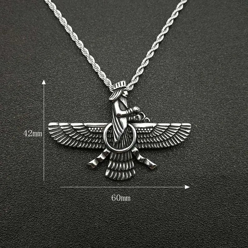 Faravahar and Ahura Mazda Pendant Necklaces for Zoroastrian Heritage