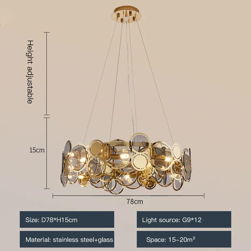Lámpara de araña NovaHalo con iluminación ajustable para cualquier habitación