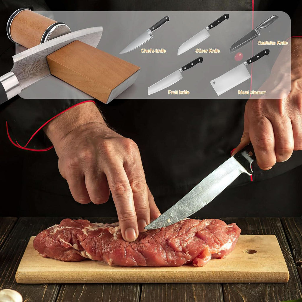 EdgeMaster Pro Diamond-Coated Roller Knife Sharpener For Everyday Kitchen Tasks