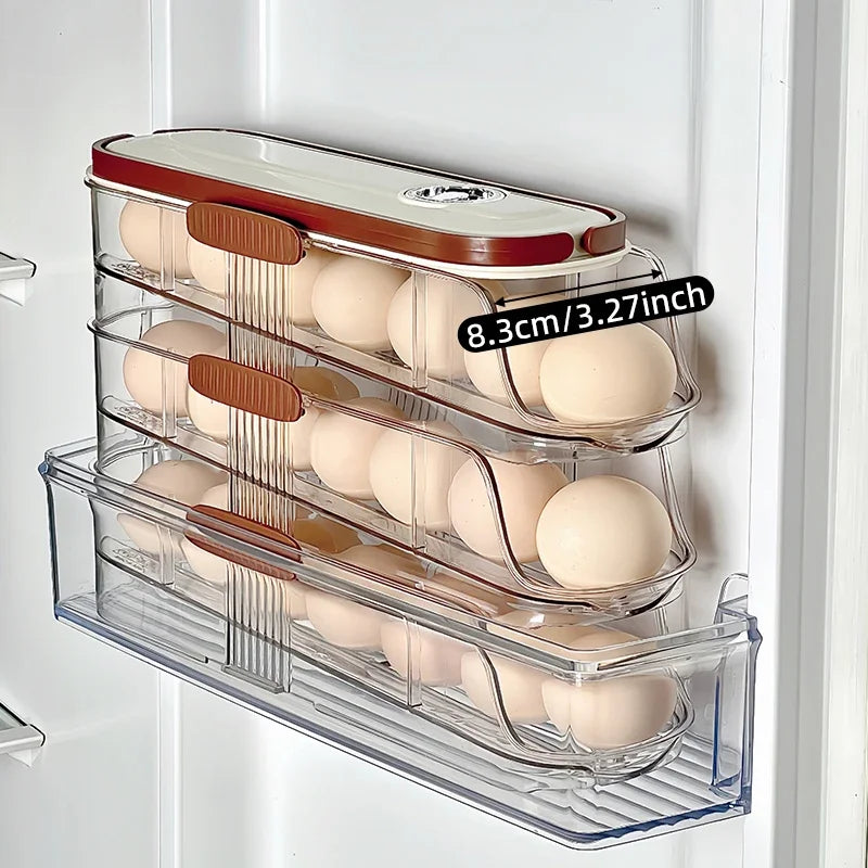 حامل بيض أوتوماتيكي دوار EggFlow للثلاجة مع باب جانبي نحيف