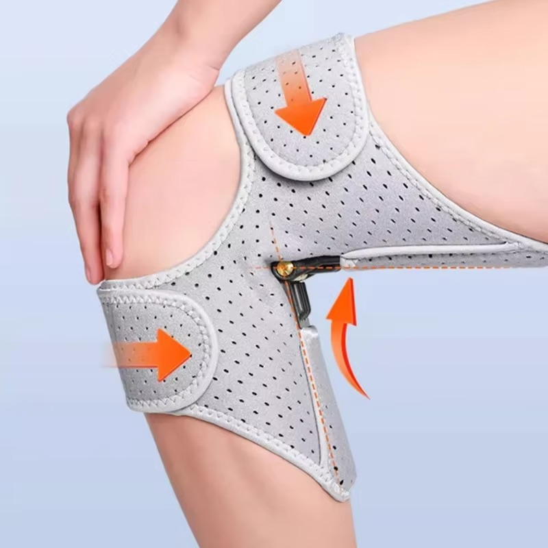 Knee Support Sleeve With Adjustable Fit And Power Rebound Springs