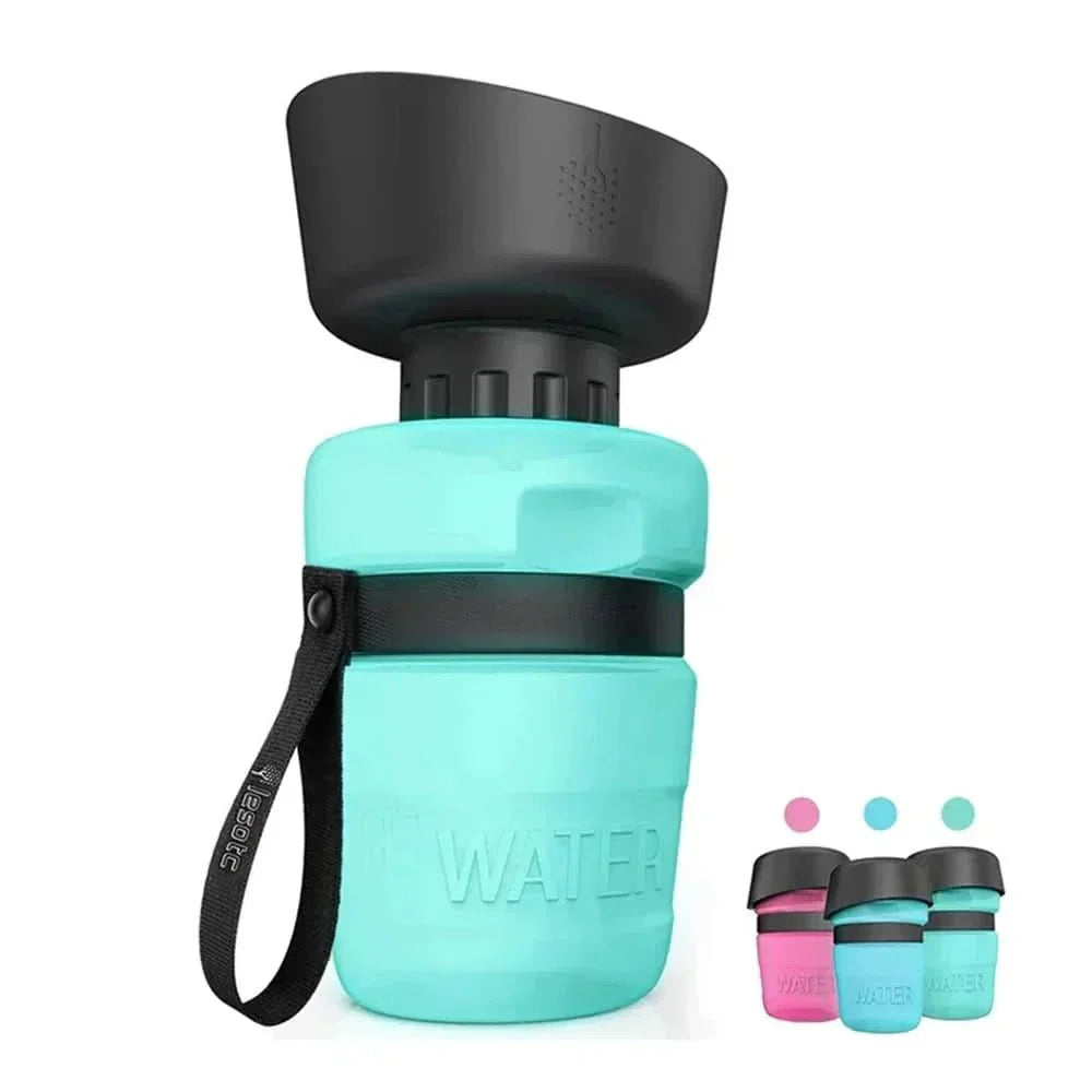 בקבוק מים מתקפל לכלבים AquaPaws עם קערה משולבת לכלבים פעילים