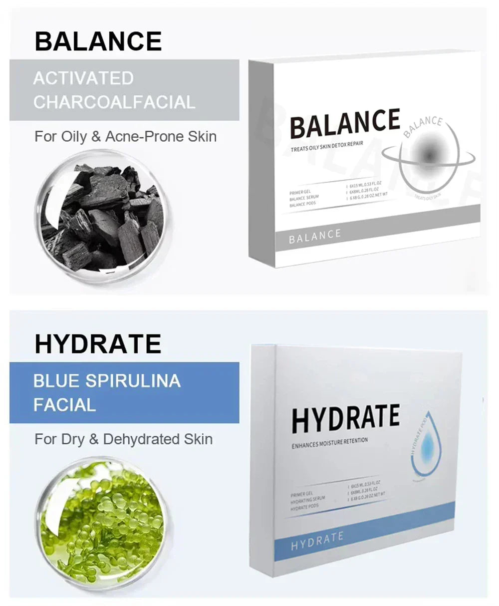 Dispositivo Facial de Bolhas de Oxigénio CO2 com 7 Modos para Soro, Massagem com Gel, Esfoliação, Rejuvenescimento