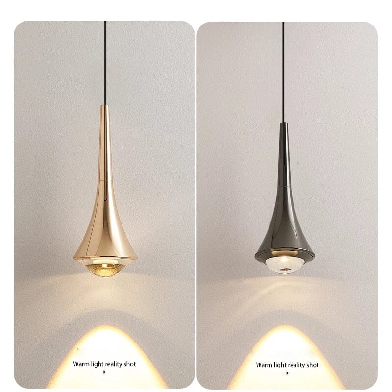 Elara glazen druppel LED hanglamp met heldere kap