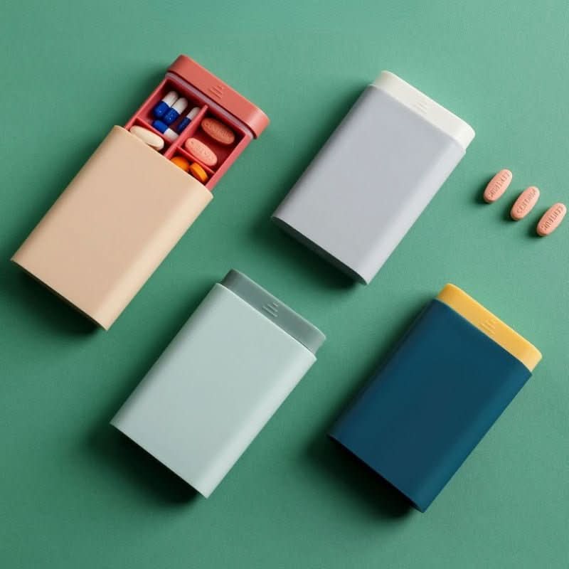 AuraBox Kompakt Vitamin ve İlaç Kutusu, Şık ve Taşınabilir