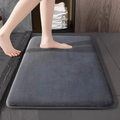 Tapis de bain ultra-absorbant en velours corail avec dos antidérapant pour un confort douillet