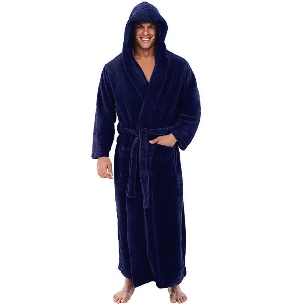 NestEase Hooded Bathrobe For Plush Home Comfort And Relaxation
