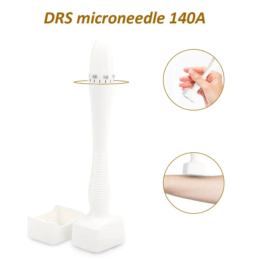NovaDerm 140-igłowy derma roller z regulowanym pokrętłem do pielęgnacji skóry w domu