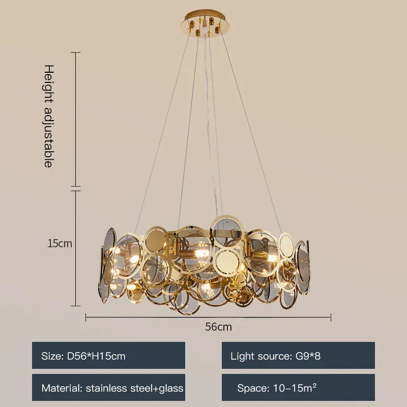 Lámpara de araña NovaHalo con iluminación ajustable para cualquier habitación
