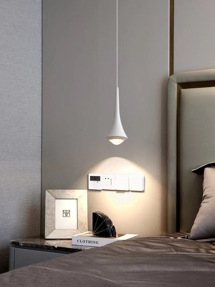 Elara glazen druppel LED hanglamp met heldere kap