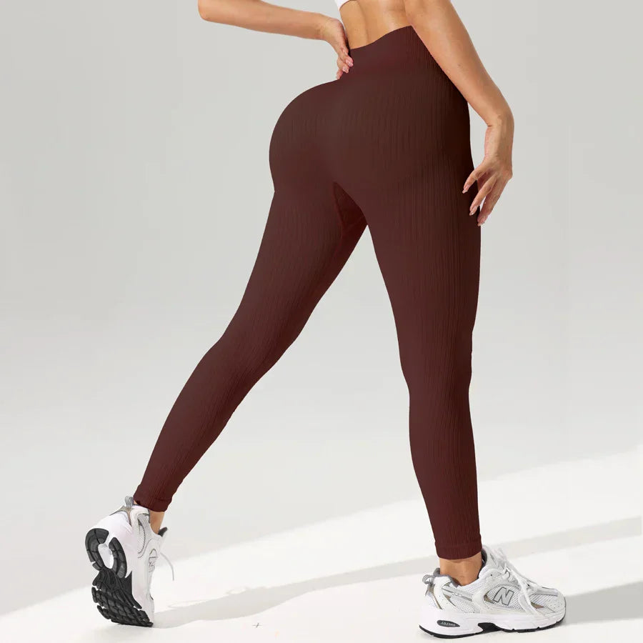 Leggings de yoga Jennifer sin costuras con control de abdomen y resistentes a sentadillas
