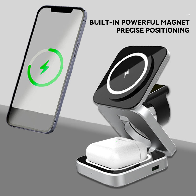 VeloCharge Magnetic Wireless Charger Three-In-One For IPhone AirPods And Apple Watch