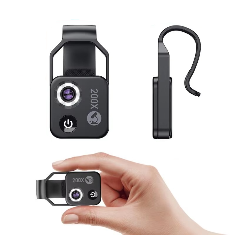 Smartphone 200X zoom mikroskopický objektiv s klipem, ruční příslušenství
