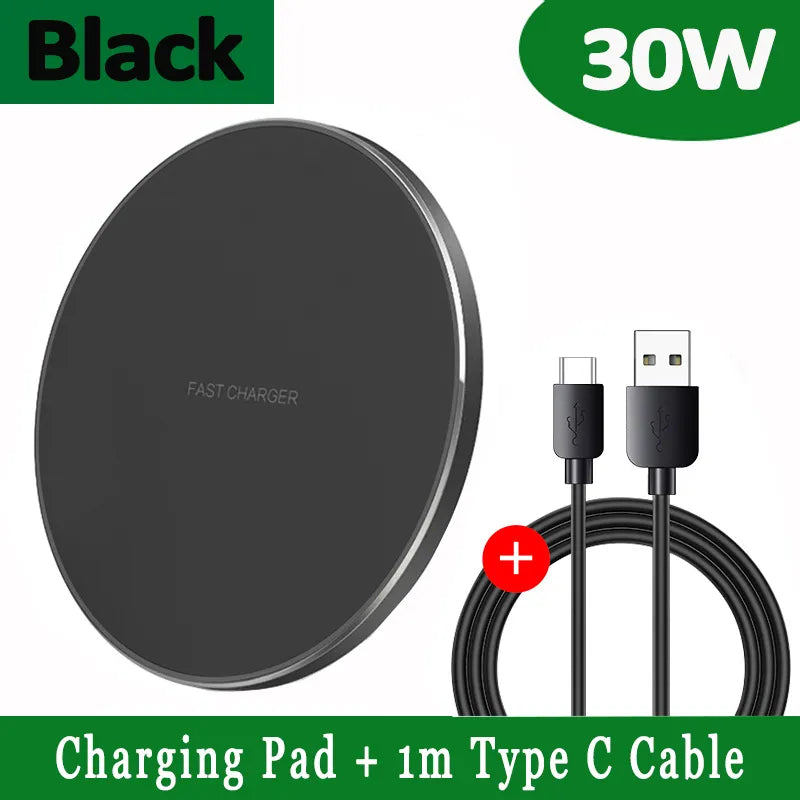 لوحة شحن لاسلكية ماجسيف USB C بقوة 30 واط لهواتف iPhone وسامسونج وأندرويد