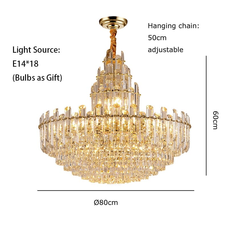 Lampadario Lumara in Ottone LED con Controllo Colore da Telecomando