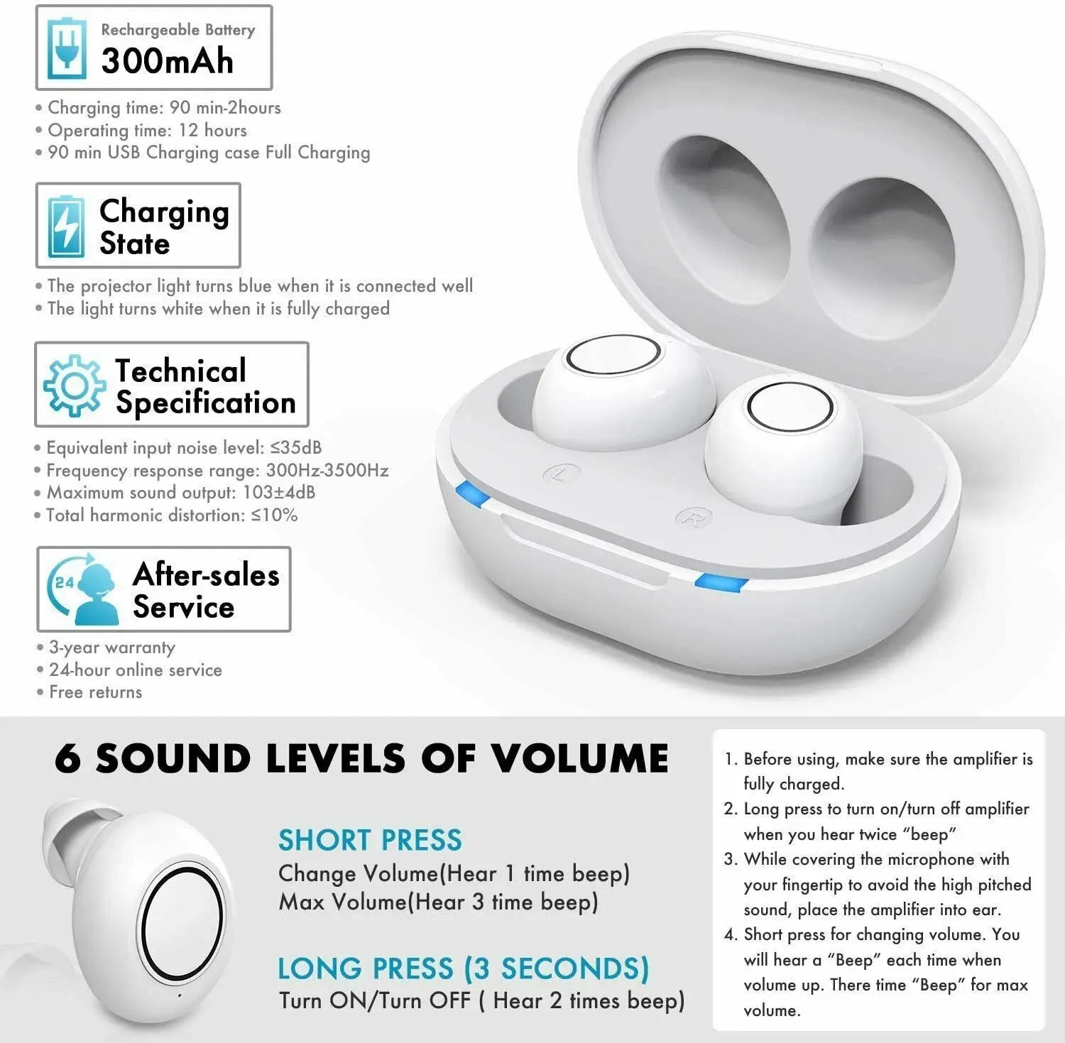 Sluchadlo s Bluetooth, ovládání přes aplikaci a více zvukovými režimy pro každodenní použití