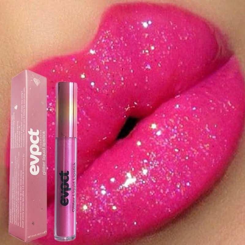 Rossetto Glitter Impermeabile Crystal Glow per Look Festivi con Brillantezza a Lunga Durata