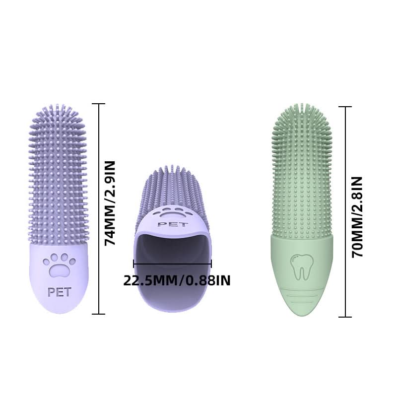 PawBright 360 Degree Finger Toothbrush For Dogs And Cats Gentle Pet Oral Care