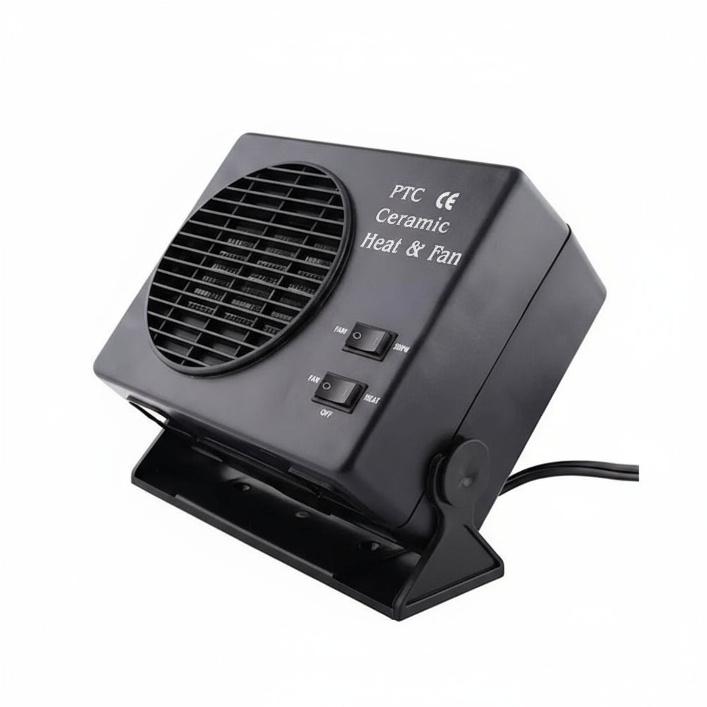 12V Ceramic Car Heater Fan | 150W-300W | Portable Defroster w/ Automatic Thermostat