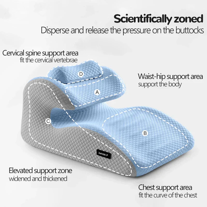 Cuscino sagomato AlignEase con memory foam per il supporto della postura e il sollievo dal russare