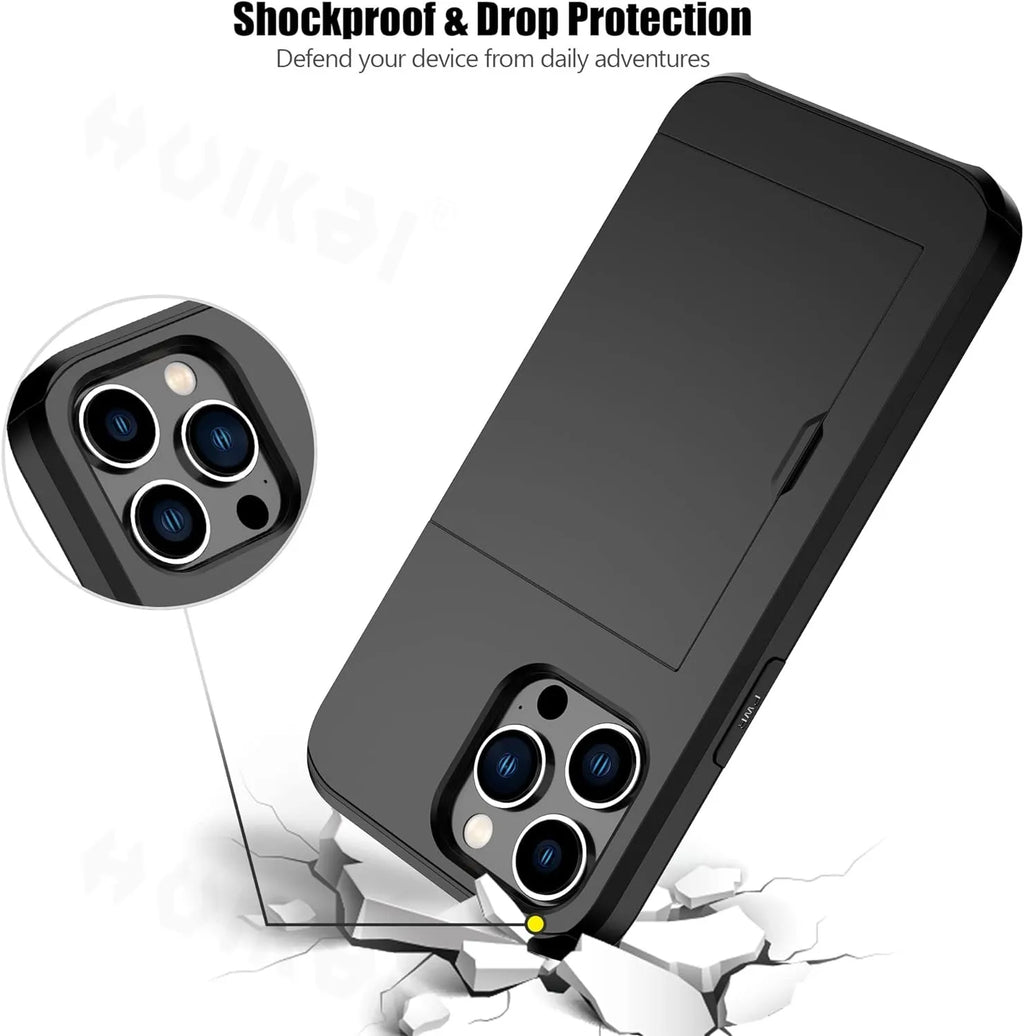 LuxShield Card Pocket Case For IPhone, Slim Profile, Card Slots, Protection And Style